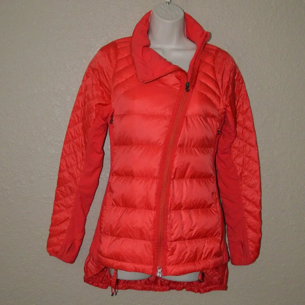 $248 Sz 4 Lululemon Red What the Fluff Puffer Coat Jacket